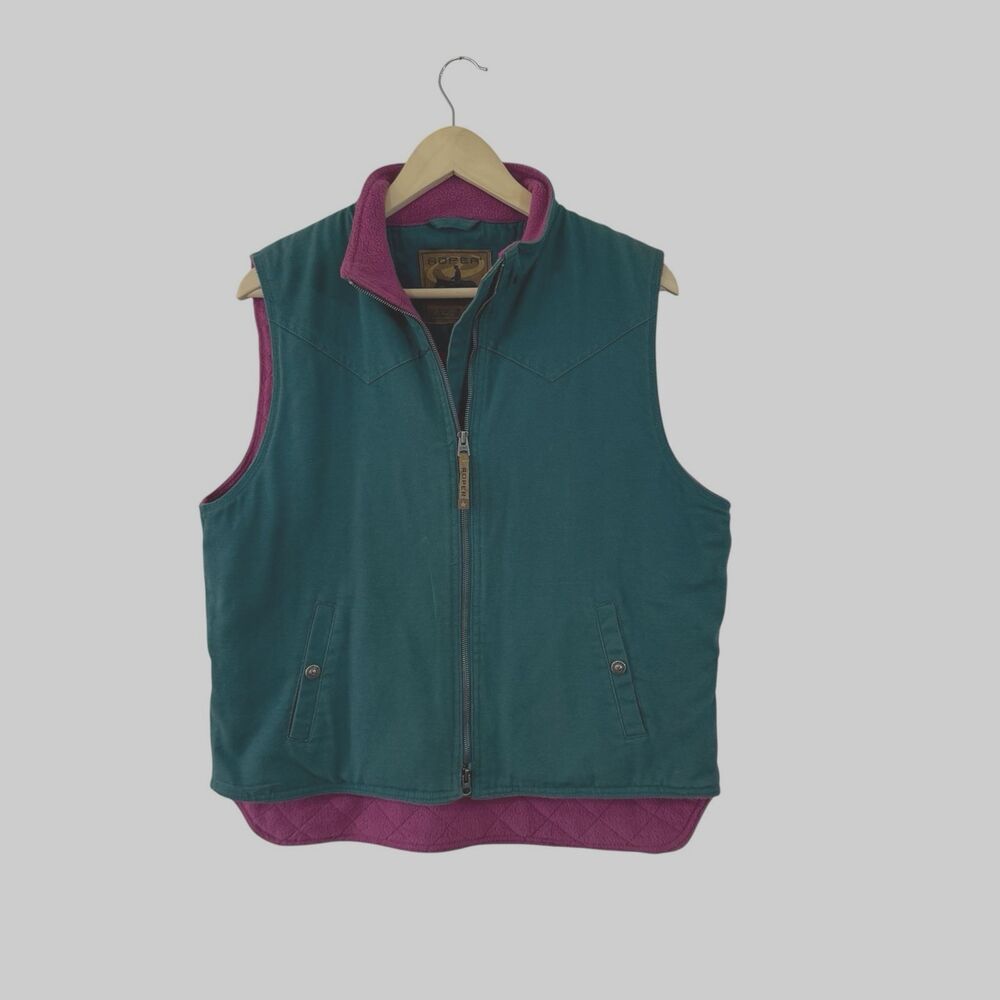 Roper Range Gear Large Work Vest Fleece Lined Cotton Western Jacket Womens